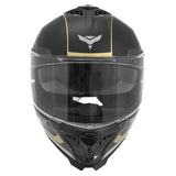Casque intégral ADX AI500 EVO Noir/Or Mat — vue de face