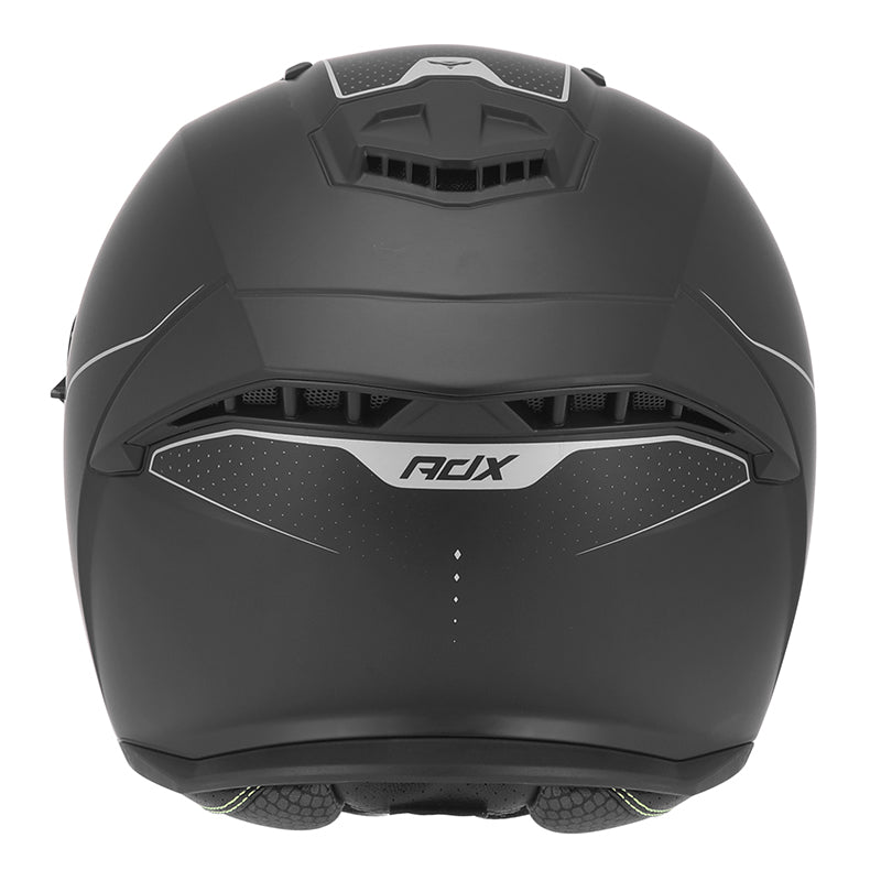 Casque jet ADX AJ300 Noir Mat — vue arrière