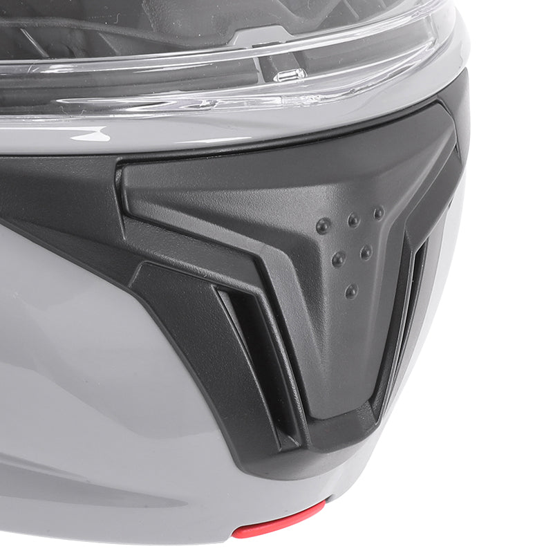 Casque modulable ADX AM600 Gris Brillant — détail de la mentonnière