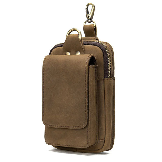 Pochette Ceinture en Cuir Véritable – Style Rétro et Ultra - Pratique - LE PRATIQUE DU MOTARD