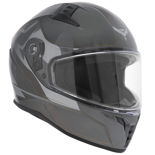 Casque intégral ADX AI400 EVO Gris Brillant — vue trois-quarts avant