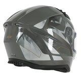 Casque intégral ADX AI400 EVO Gris Brillant — vue trois-quarts arrière, côté droit