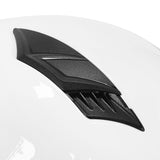 Casque jet ADX AJ050 Blanc Brillant — détail du dessus de la coque
