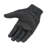 Gants moto été Penna EVO Noir — côté paume, suédine et patte velcro