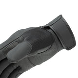 Gants moto été Andrew EVO Noir — poignet et sa patte velcro, vu de côté