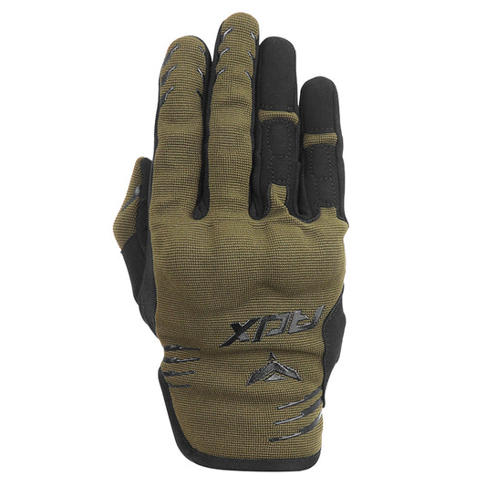 Gants moto mi-saison Street EVO Noir/Kaki — dos de la main de face
