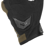 Gants moto mi-saison Street EVO Noir/Kaki — gros plan du bas de la paume et de son renfort moulé