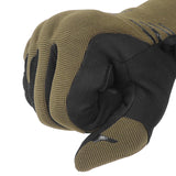 Gants moto mi-saison Street EVO Noir/Kaki — poing fermé, vu de côté
