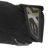 Gants moto mi-saison Street EVO Noir/Kaki — gros plan de la patte du poignet