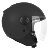 Casque jet ADX AJ020 Noir Mat — profil côté droit