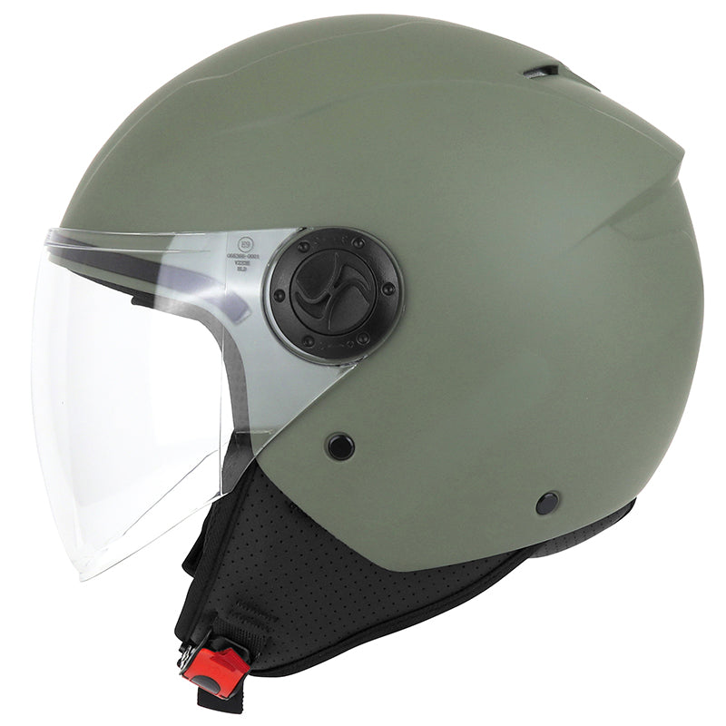 Casque jet ADX AJ020 Vert Olive Mat — profil