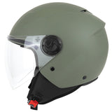 Casque jet ADX AJ020 Vert Olive Mat — profil