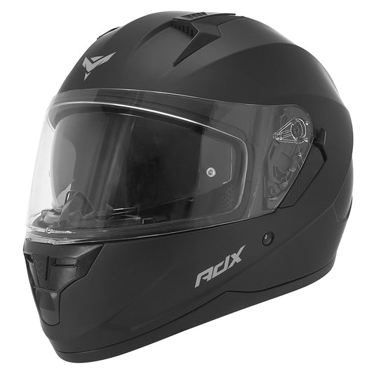 Casque intégral ADX AI450 Noir Mat — vue trois-quarts avant, côté droit