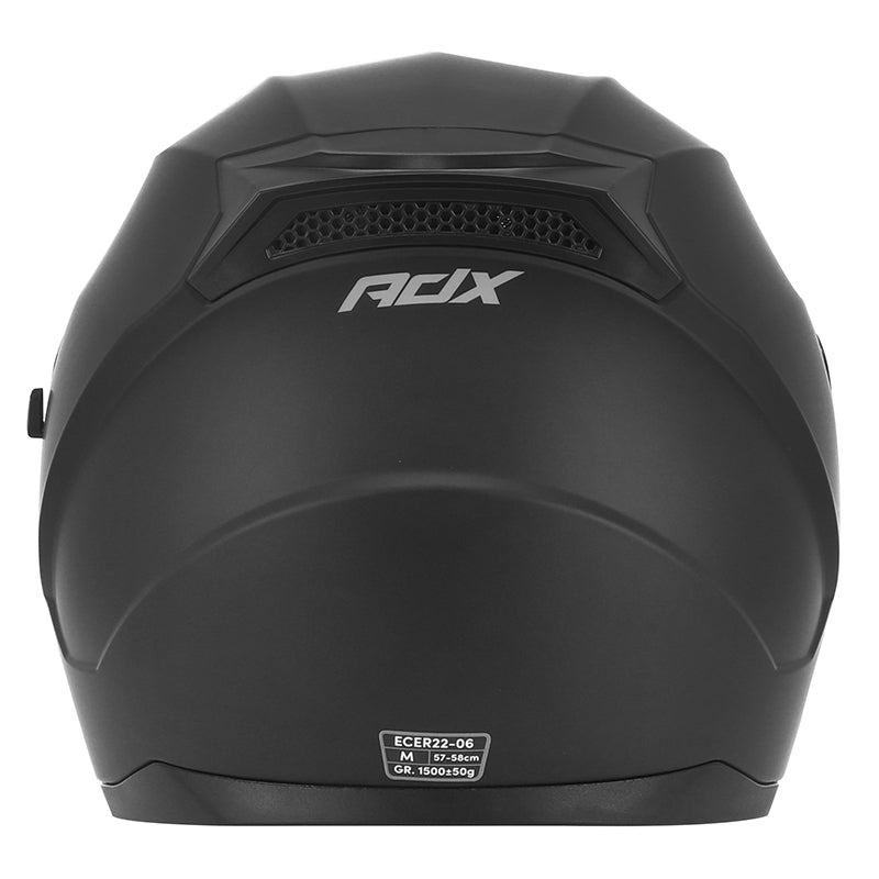 Casque intégral ADX AI450 Noir Mat — vue arrière