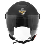 Casque jet enfant ADX AJK Noir Mat — vue de face