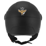 Casque jet enfant ADX AJK Noir Mat — vue arrière