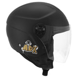 Casque jet enfant ADX AJK Noir Mat — profil côté droit