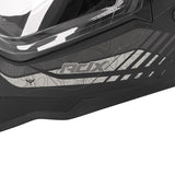 Casque cross/trail ADX AC900 Noir/Argent Mat — détail du décor