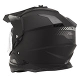 Casque cross/trail ADX AC900 Noir/Argent Mat — vue trois-quarts arrière
