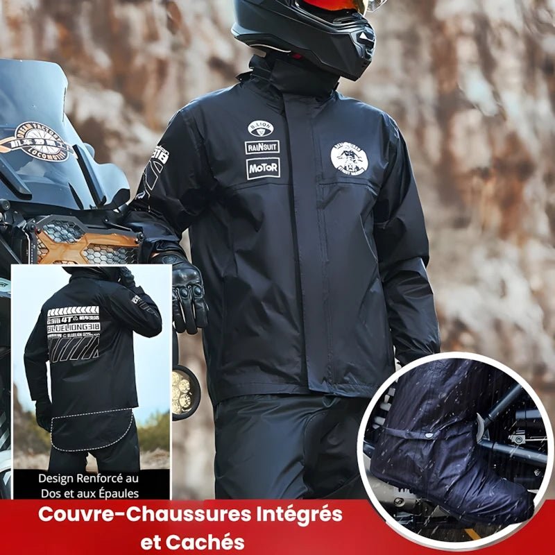 Vêtement de pluie moto Skull Rider™ | Protection ultime contre les intempéries - LE PRATIQUE DU MOTARD