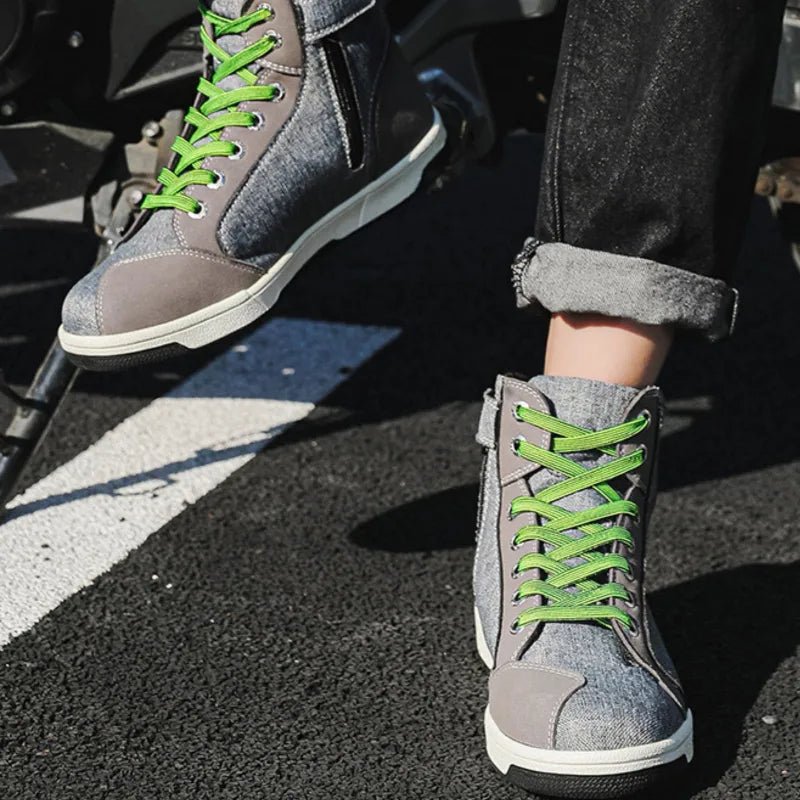 Basket Moto homme été - Noir / Gris - LE PRATIQUE DU MOTARD