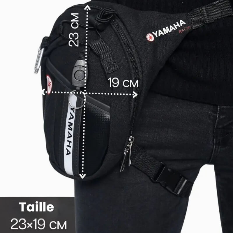 Sacoche de Jambe Moto style Yamaha - Design Ergonomique pour Motards - LE PRATIQUE DU MOTARD