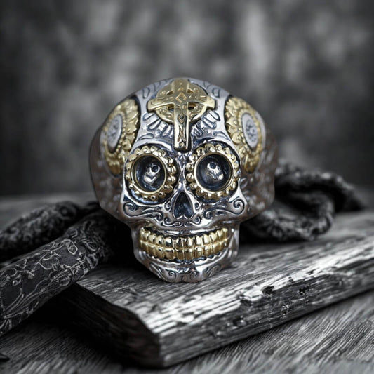 Bague Tête de Mort Argent 925 - Chevalière Motard Biker Homme - LE PRATIQUE DU MOTARD