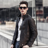 Veste Cuir Homme style Cafe racer - LE PRATIQUE DU MOTARD