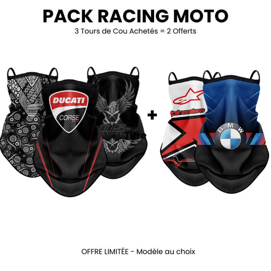 PACK EXCLUSIF 3+2 TOURS DE COU MOTO - LE PRATIQUE DU MOTARD