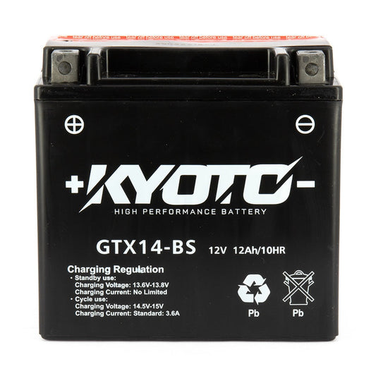 Batterie Moto Kyoto YTX14-BS — AGM 12V Sans Entretien