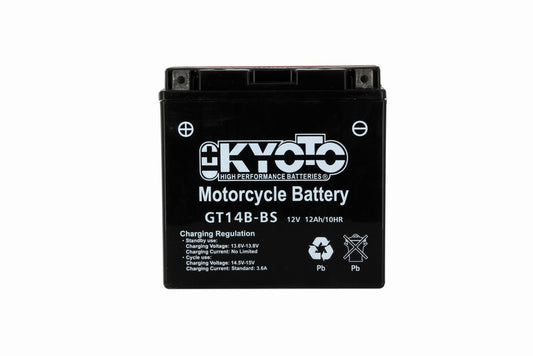 Batterie Moto Kyoto YT14B-BS — AGM 12V Sans Entretien