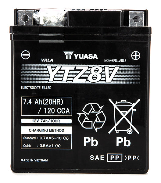 Batterie Moto Yuasa YTZ8-V — AGM 12V Sans Entretien