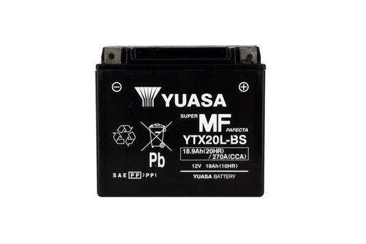 Batterie Moto Yuasa YTX20L-BS — AGM 12V Sans Entretien