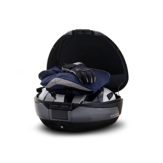 Top Case SHAD SH48 Gris Foncé — Top Case Moto 48L Premium - LE PRATIQUE DU MOTARD