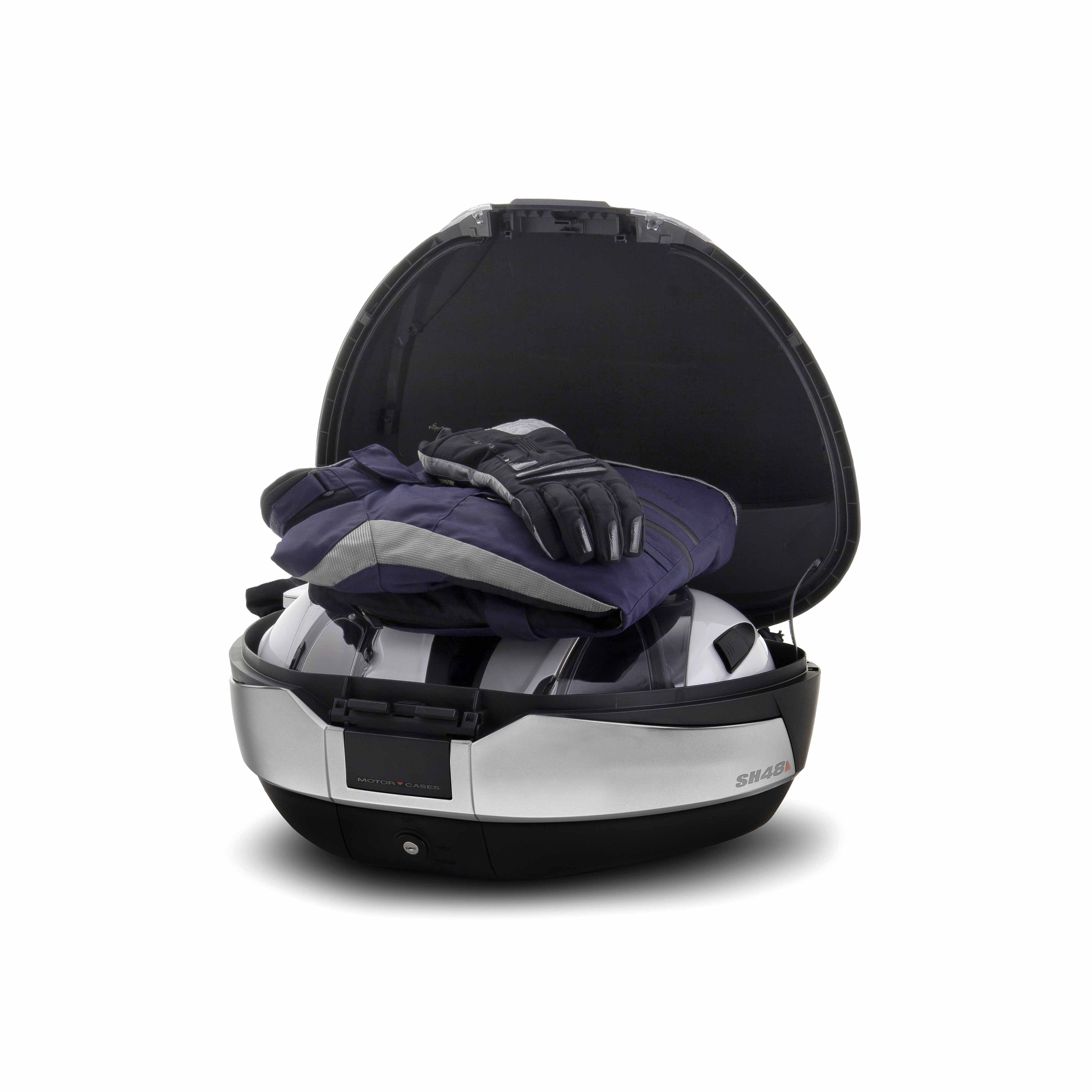 Top Case SHAD SH48 New Titanium — Top Case Moto 48L Finition Titanium - LE PRATIQUE DU MOTARD