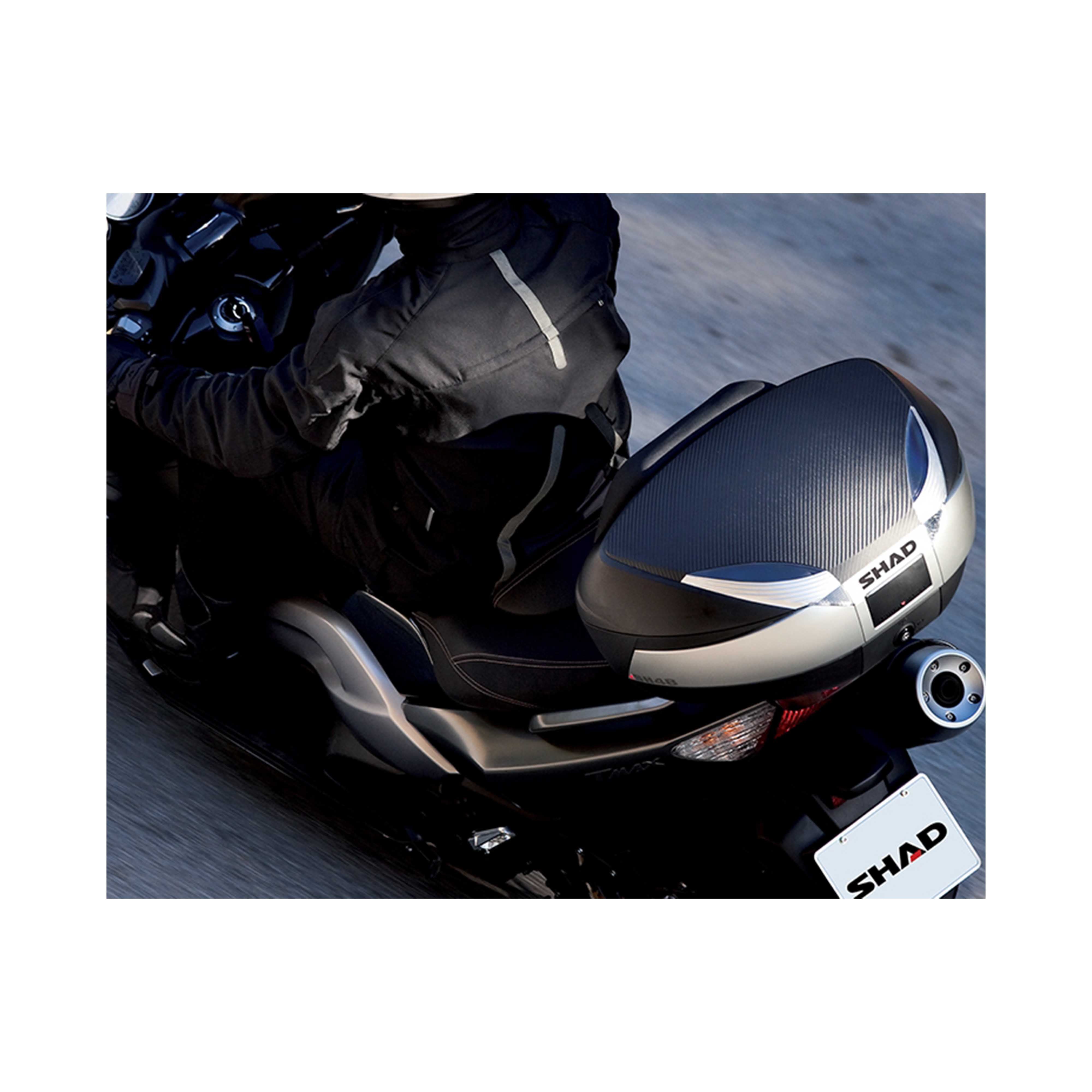 Top Case SHAD SH48 New Titanium — Top Case Moto 48L Finition Titanium - LE PRATIQUE DU MOTARD
