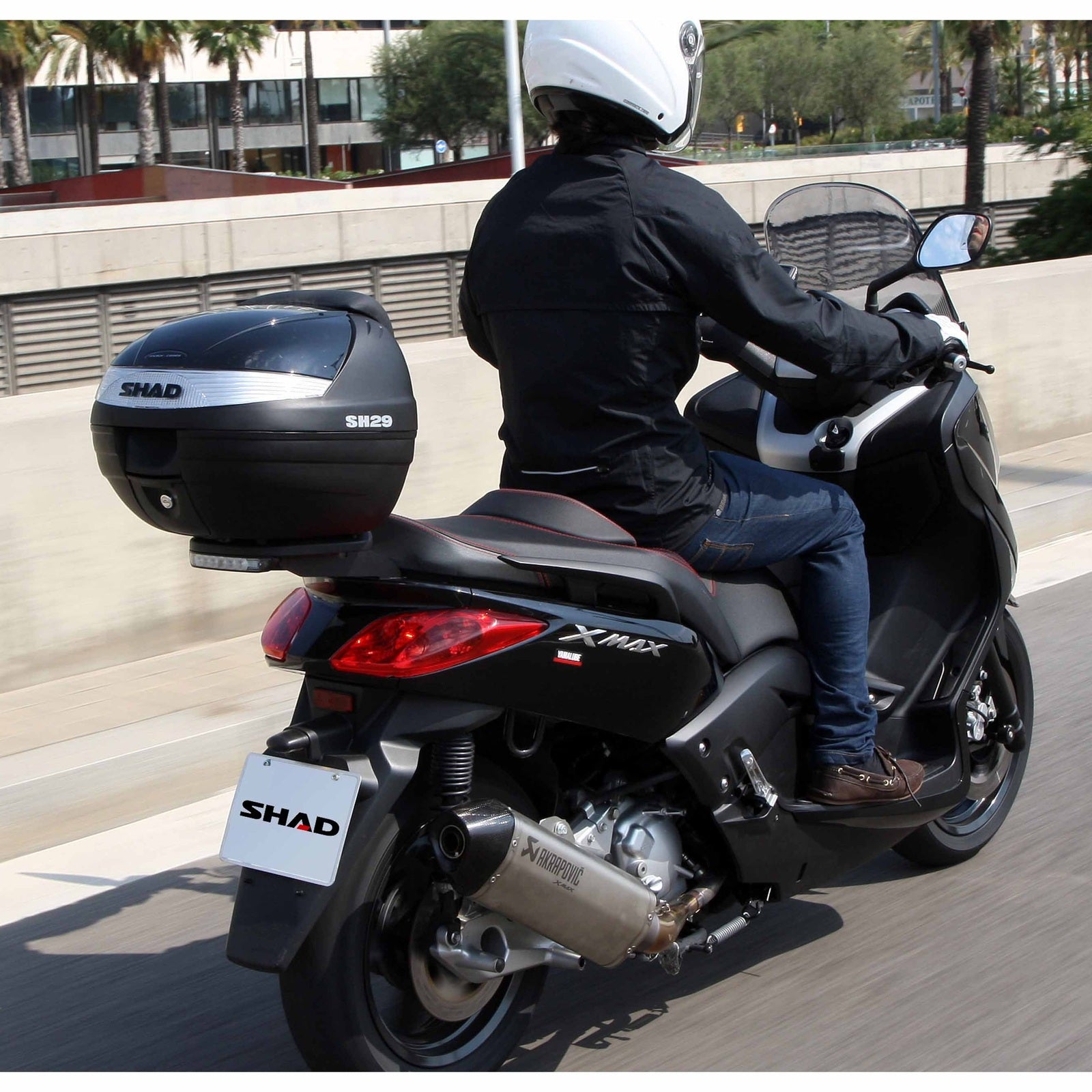 Top Case SHAD SH29 Noir — Top Case Moto 29L 1 Casque Intégral - LE PRATIQUE DU MOTARD