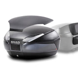 Top Case SHAD SH48 Carbon + Dosseret — Top Case Moto 48L Carbone avec Dosseret - LE PRATIQUE DU MOTARD
