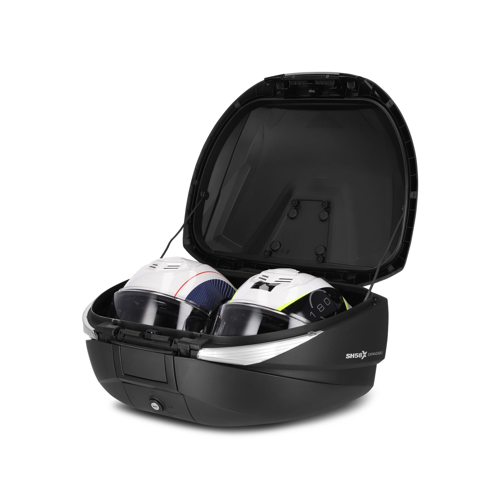 Top Case SHAD SH58X Carbon — Top Case Extensible 58 - 68L Carbone - LE PRATIQUE DU MOTARD