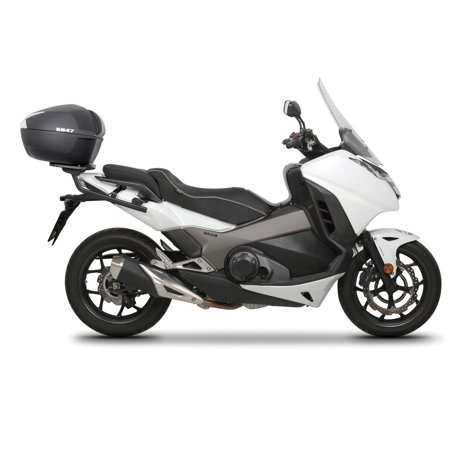 Top Case SHAD SH47 Réflecteur Blanc — Top Case Moto 47L Sécurité - LE PRATIQUE DU MOTARD