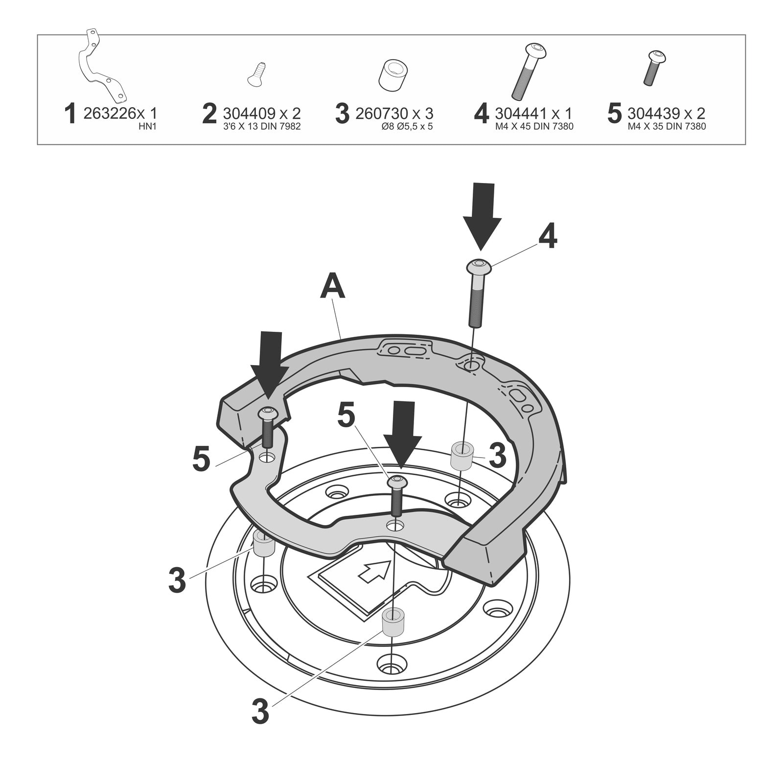 Fixation de Sacoche de Réservoir Click System Honda - LE PRATIQUE DU MOTARD