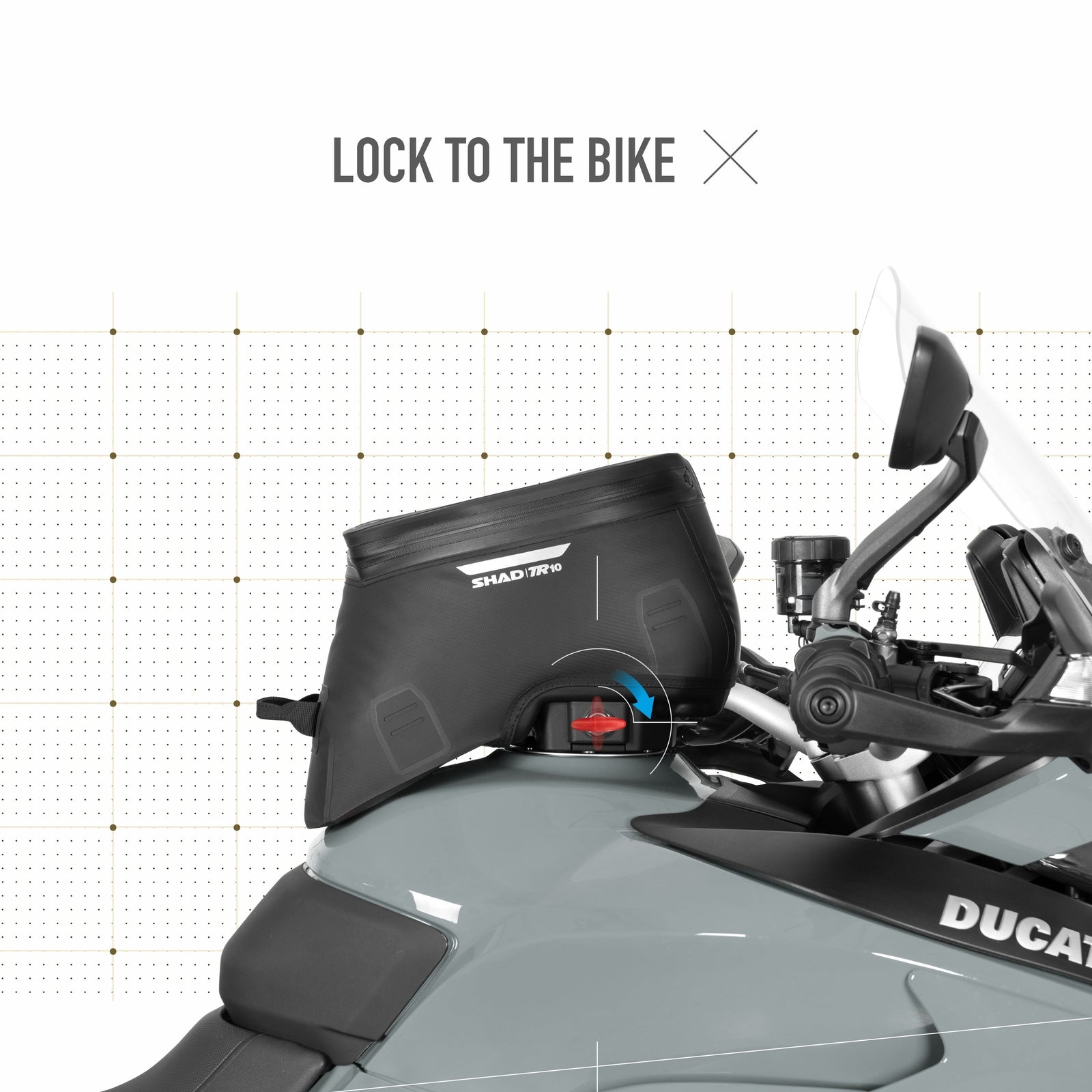 Sacoche Réservoir Étanche SHAD TR10CL — 10L Click System Terra - LE PRATIQUE DU MOTARD