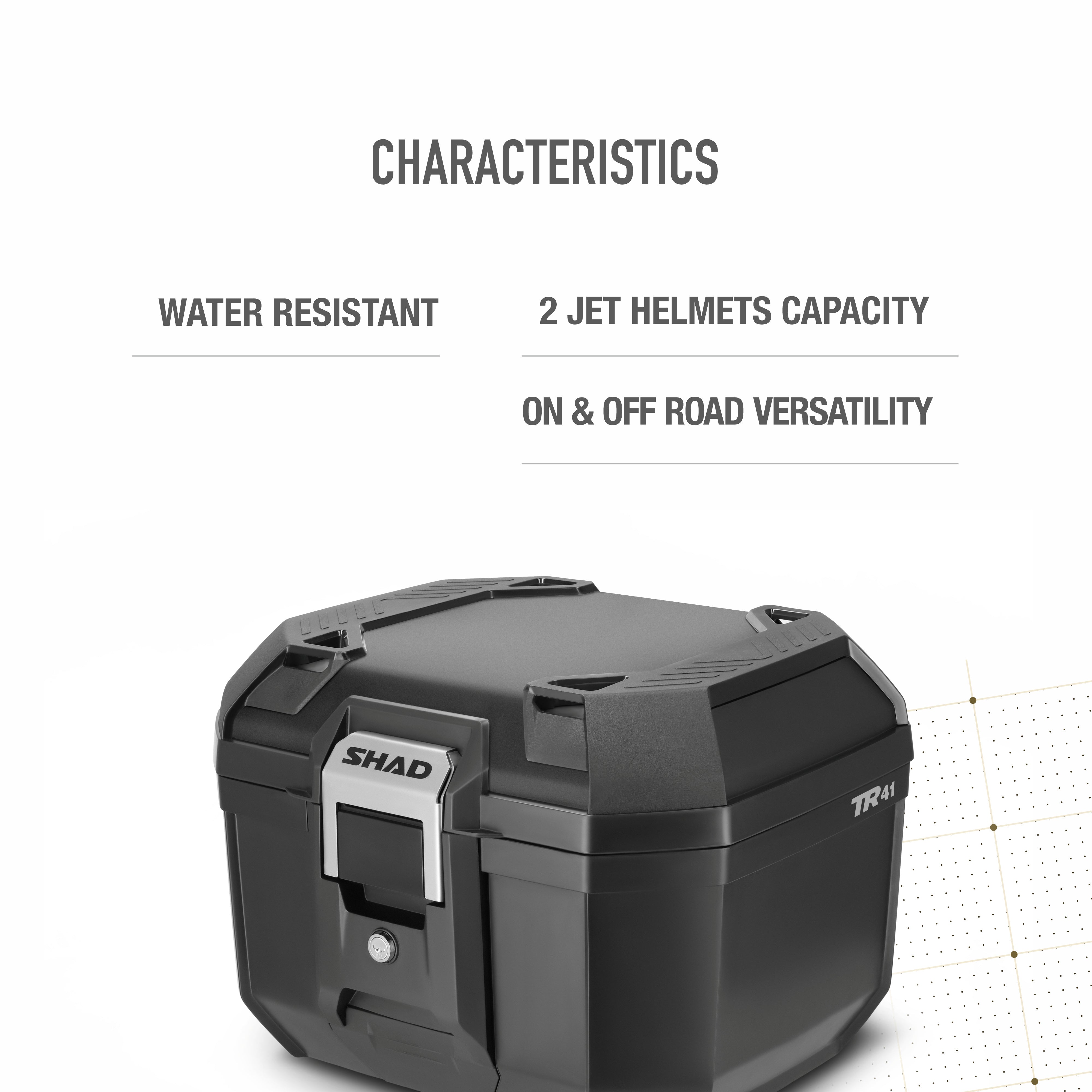 Top Case SHAD TR41 Terra — Top Case Adventure Aluminium 41L - LE PRATIQUE DU MOTARD