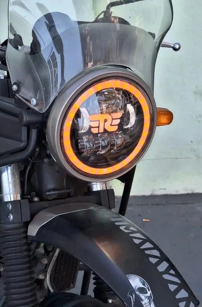 Phare LED moto Royal Enfield - LE PRATIQUE DU MOTARD