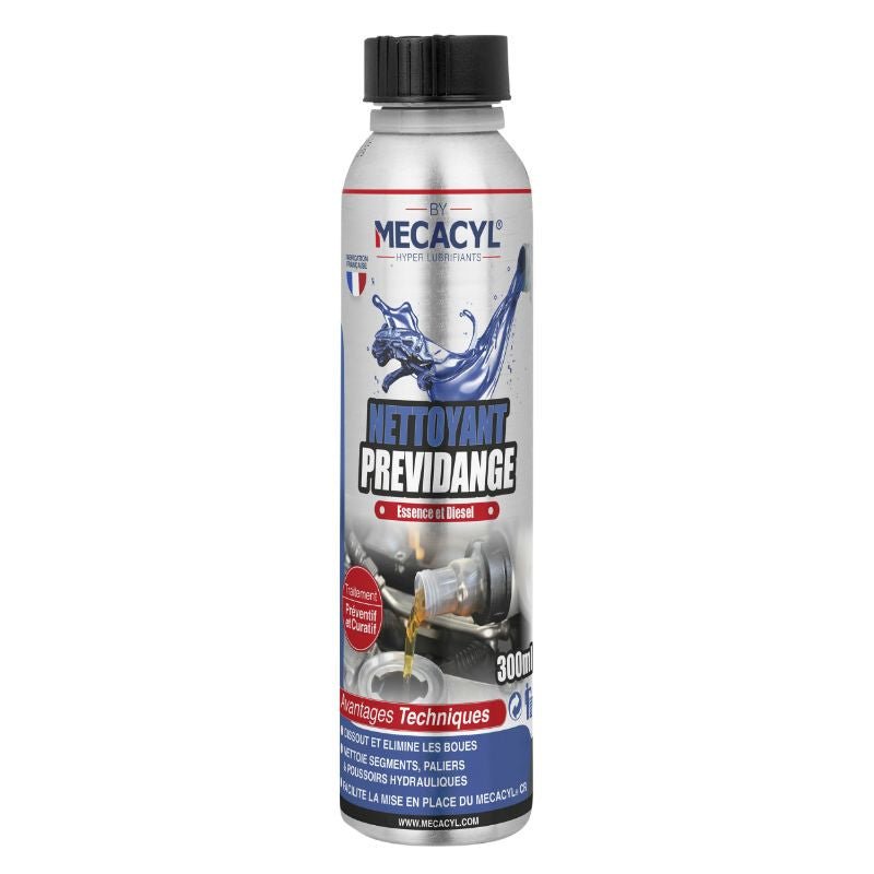 ADDITIF HUILE MOTEUR NETTOYANT PRE - VIDANGE MECACYL MOTEUR ESSENCE ET DIESEL 300 ml (VENDU A L'UNITE) - LE PRATIQUE DU MOTARD