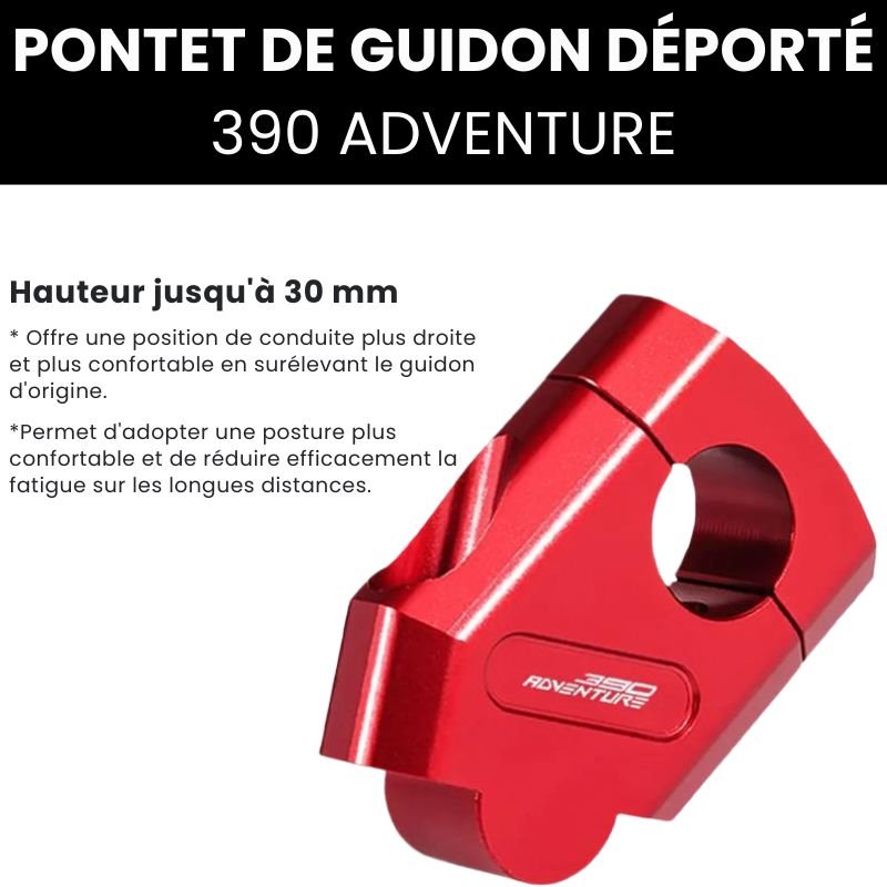 Pontet de guidon déporté 22/28mm | 390 Adventure - LE PRATIQUE DU MOTARD