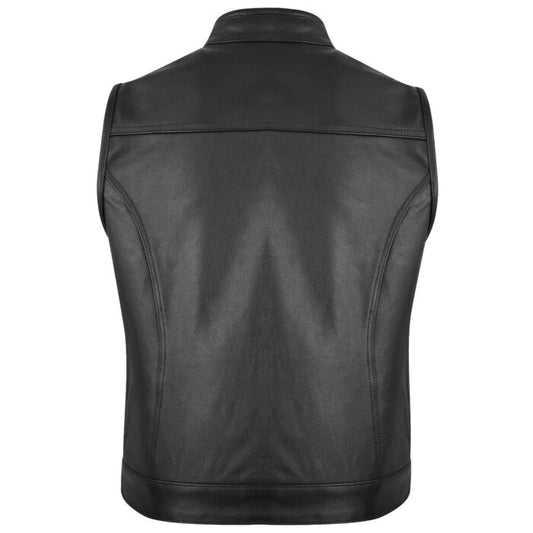 Gilet Cuir Biker — 6 Poches, Fermetures YKK | 100% Cuir Vachette | Urban Rider™ - LE PRATIQUE DU MOTARD