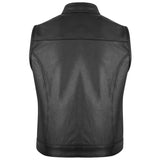 Gilet Cuir Biker — 6 Poches, Fermetures YKK | 100% Cuir Vachette | Urban Rider™ - LE PRATIQUE DU MOTARD