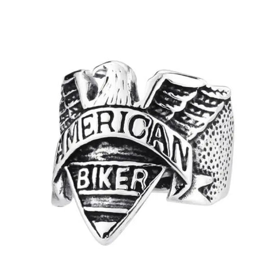 Bague motard en acier - American motard - Le Pratique du Motard