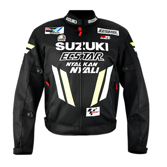 Blouson Moto Été | Suzuki Racing Team Noir – Édition MotoGP - LE PRATIQUE DU MOTARD